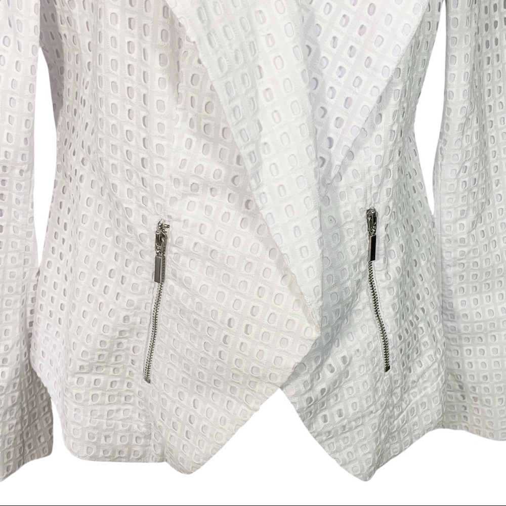 Lane Bryant 100% Cotton White Fitted Blazer - 16 - Picture 4 of 8